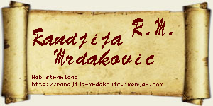 Ranđija Mrdaković vizit kartica